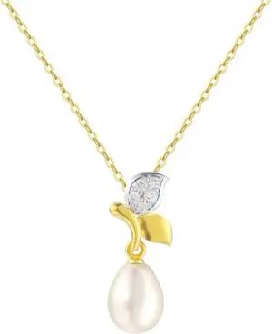 Runde Perlé Perlenkette Scarlett, handgefertigte Halskette, Süßwasserperle, 925er Silber, 14K Gold