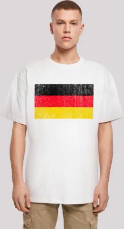 F4NT4STIC T-Shirt "Germany Deutschland Flagge distressed", Print