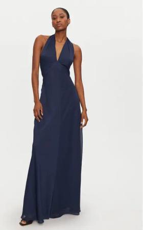 STAUD Abendkleid Dawn R24P2118CH Dunkelblau Slim Fit