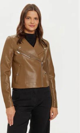 Vero Moda Jacke aus Kunstleder Riley 10302441 Braun Slim Fit