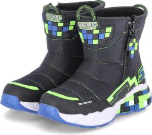 Skechers Stiefeletten CUBOFORCE für Jungen im SALE - Gr. 35 - schwarz - Textil & Synthetik