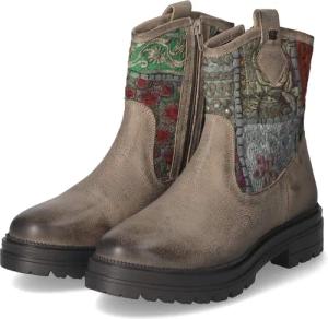 LAZAMANI Stiefeletten für Damen - Gr. 38 - grau - Leder & Textil