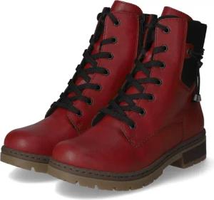 Rieker Schnürstiefeletten für Damen - Gr. 42 - rot - Synthetik