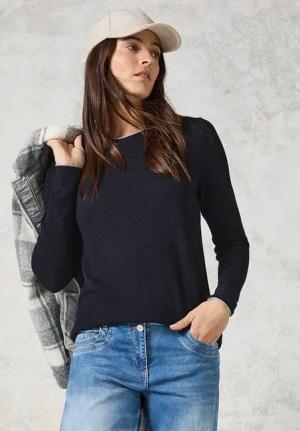 Cecil Damen Feinstrickpullover in Blau, Gr: S