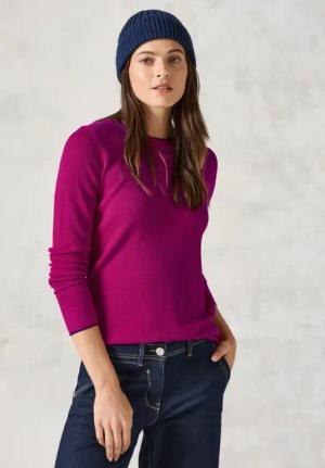 Cecil Damen Feinstrickpullover in Pink, Gr: XXL