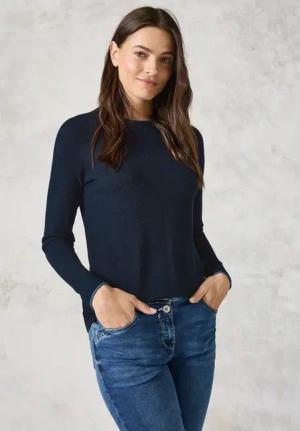 Cecil Damen Feinstrickpullover in Blau, Gr: XS