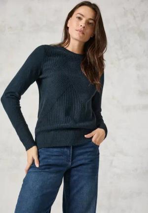 Cecil Damen Feinstrickpullover in Blau, Gr: XL