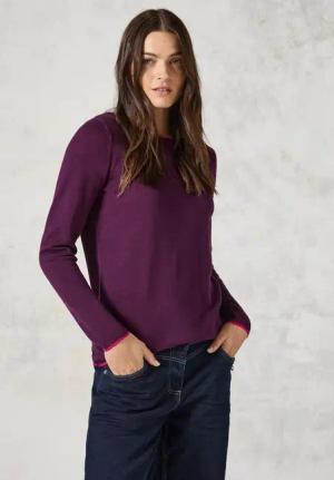 Cecil Damen Feinstrickpullover in Pink, Gr: XL