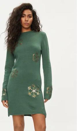 Pieces Strickkleid 17136436 Grün Regular Fit