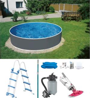my POOL BWT Rundpool "mit Akku-Bodensauger BC30", (Spar-Set, 8 tlg.), in verschiedenen Größen und Tiefen erhältlich