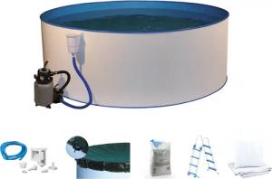 my POOL BWT Rundpool "inkl. Sicherheitsleiter und weiterem Zubehör", (Komplett-Set, 7 tlg.), in verschiedenen Größen