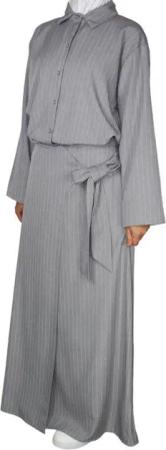 Aymasal Maxikleid 2 tlg. Liniertes Hemd & Rock Set EMIRA Abaya Alltagskleid daily Outfit