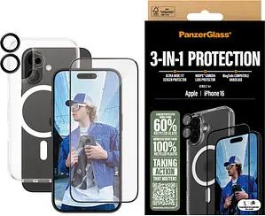 PanzerGlass™ 3-in-1 Schutz-Set für Apple iPhone 16