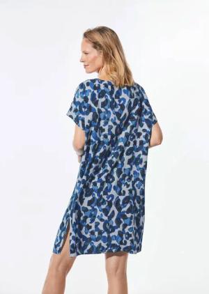 Strandtunika - blau / gemustert - Gr. L von Goldner Fashion