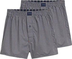 TOM TAILOR Herren Mittellange Boxershorts aus Baumwolle im 2er-Pack, blau, Uni, Gr. 4