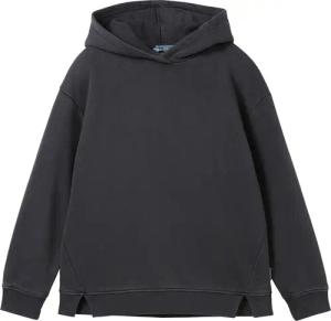 TOM TAILOR Mädchen Oversized Hoodie mit Bio-Baumwolle, schwarz, Print, Gr. 128
