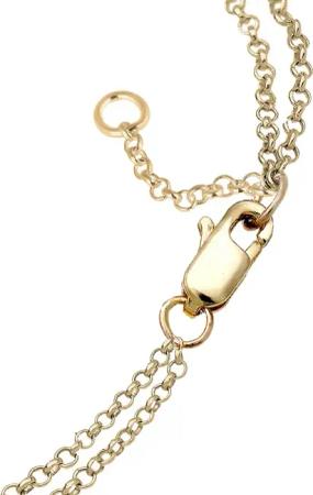 Elli Armbänder - Armband Herz Zweireihig Valentin 375 Gelbgold - Gr. 20 CM - in Gold - für Damen