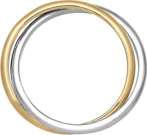 Elli Ringe - Ring Wickelring Bi-Color Zeitlos 585 Gelbgold Weiß - Gr. 54 MM - in Gold - für Damen