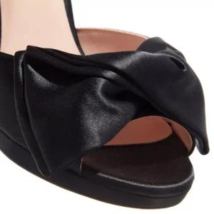 Kate Spade New York Sandaletten mit Absatz - Bridal Bow Satin Heeled Sandal - Gr. 37 (EU) - in Schwarz - für Damen