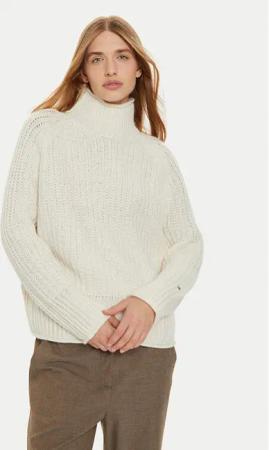 Tommy Hilfiger Rollkragenpullover WW0WW44111 Écru Regular Fit