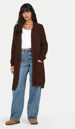 ONLY Strickjacke Jade 15179815 Braun Regular Fit