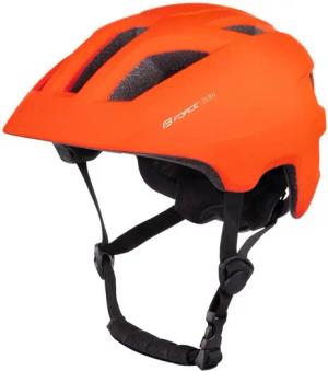 FORCE Fahrradhelm Force Kinderhelm Zebu mit Blinklicht Orange Größe S-M