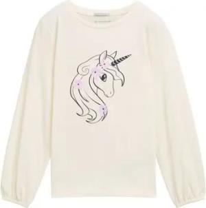 TOM TAILOR Langarmshirt Print Langarmshirt mit Bio-Baumwolle