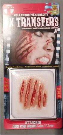CHAKS Theaterschminke FX Transfers '3D Attacked - Angegriffen' Kratzer W