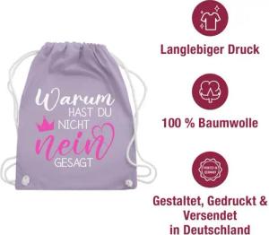Shirtracer Turnbeutel Warum hast du nicht nein gesagt, Schlager Fanartikel, Hast du nein g, Schlager Party Outfit