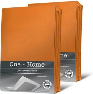 One Home Spannbettlaken Jersey, Jersey, Gummizug: rundum, (2 Stück), Double Pack mit Rundumgummizug, weich