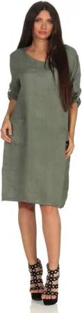 Mississhop Sommerkleid Leinenkleid Damenkleid 100% Leinen M.306