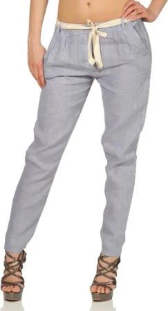 Mississhop Leinenhose Damen Leinenhose lockere Freizeithose Lange Hose M.299