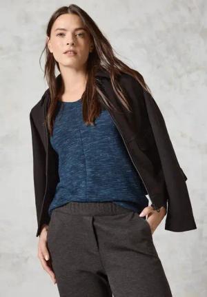 Cecil Damen Strukturmix-Pullover in Blau, Gr: XS