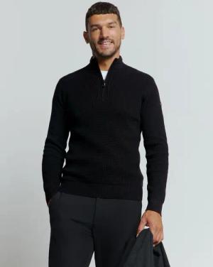 NO EXCESS Stehkragenpullover, mit Zipper