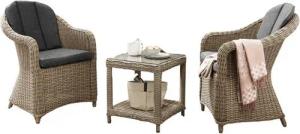 Destiny Balkonset MALAGA MERANO, 2x Sessel, 1x Tisch 46 x 46 cm