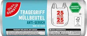 GUT&GÜNSTIG Müllbeutel ANTI-GERUCH 25,0 l transparent, 25 St.