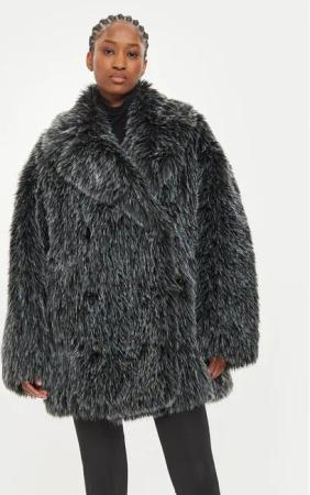 MICHAEL Michael Kors Pelzmantel UF4208KF1Q Grau Oversize