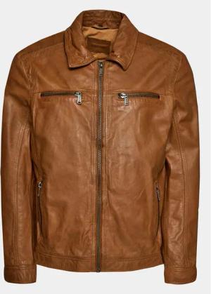 Mustang Lederjacke William 9920607 Braun Regular Fit