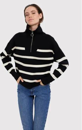 Vero Moda Pullover Saba 10269246 Schwarz Regular Fit