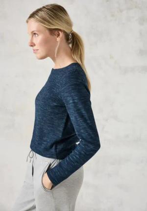 Cecil Damen Strukturpullover in Blau, Gr: XS