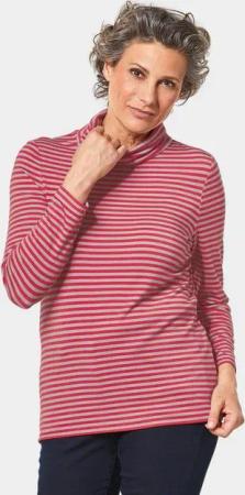 GOLDNER Langarmshirt Hautsympathisches Ringelshirt mit Rollkragen