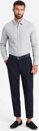 OMBRE Langarmhemd Herrenhemd SLIM FIT aus dekorativem Stoff mit einer Tasche
