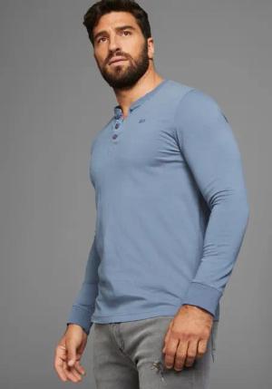 H.I.S Henleyshirt, mit Knopfleiste - NEUE KOLLEKTION