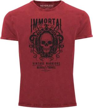 Neverless Print-Shirt Neverless® Herren T-Shirt Vintage Shirt Printshirt Immortal Skull mit Print