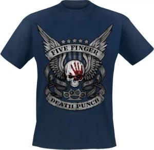 Five Finger Death Punch T-Shirt - No Regrets - S bis XXL - für Männer - Größe XXL - navy - Lizenziertes Merchandise!