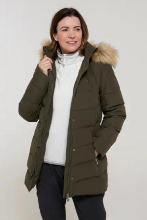 Isla II Damen-Daunenjacke - Dunkel-Khaki