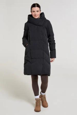 Cosy Wrap II Damen-Daunenjacke - Schwarz
