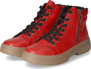 Rieker Schnürstiefeletten für Damen - Gr. 43 - rot - Synthetik
