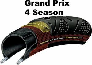 Continental Double Vectran Breaker - Faltreifen - 28 Zoll Grand Prix 4 Season (23-622) schwarz/schwarz