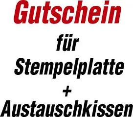 trodat Gutschein für Stempelplatte für trodat 5206 mit Logo